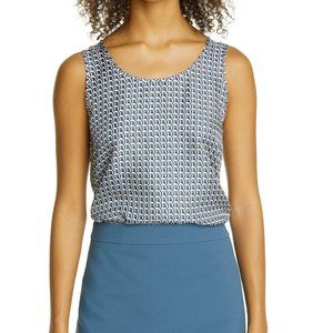 Hugo Boss Inolea Geometric Silk Tank Top